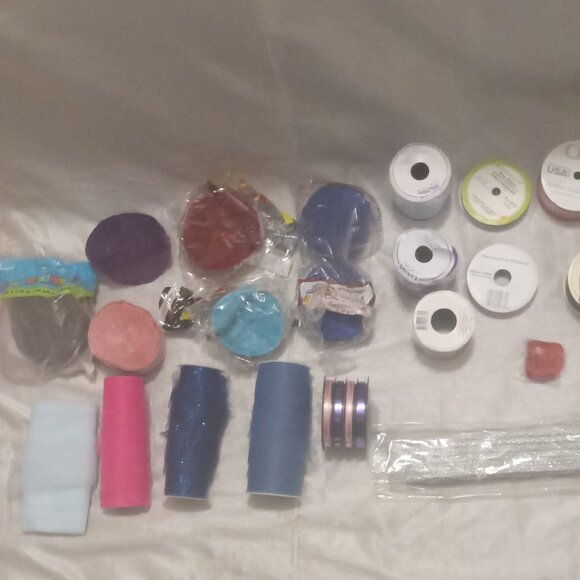 Various decorative ribbons some new open but not used and used - Picture 1 of 5